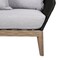 Armen Living Athos Indoor Outdoor Club Chair in Light Eucalyptus Wood with Charcoal Rope and Gray Cushions LCATCHWDLT - alternate 7